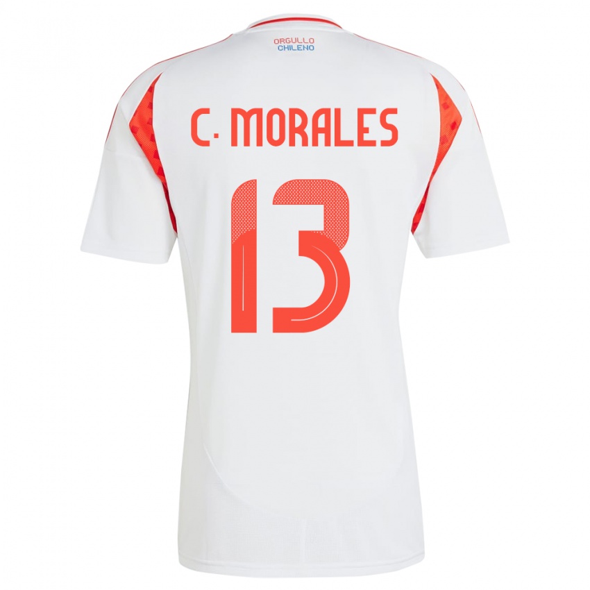 Niño Camiseta Chile Cristián Morales #13 Blanco 2ª Equipación 24-26 La Camisa