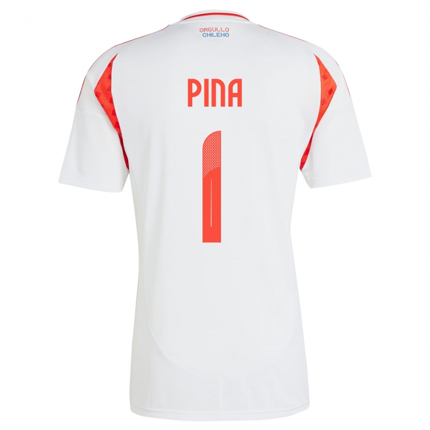 Niño Camiseta Chile Cristóbal Piña #1 Blanco 2ª Equipación 24-26 La Camisa