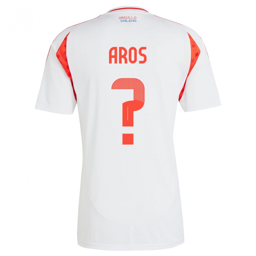 Niño Camiseta Chile Vicente Aros #0 Blanco 2ª Equipación 24-26 La Camisa