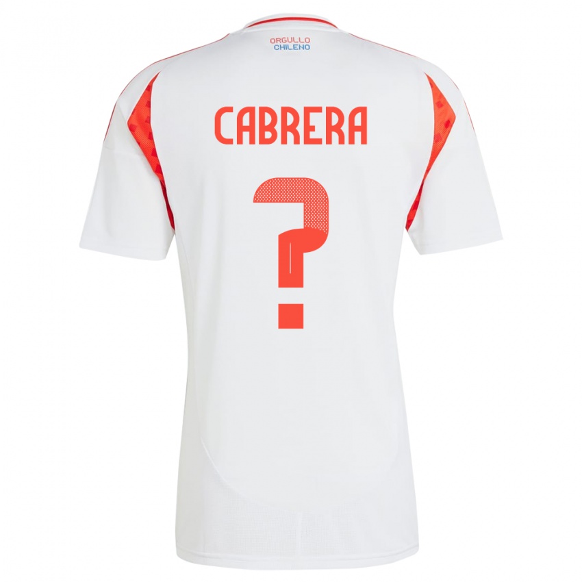 Niño Camiseta Chile Vicente Cabrera #0 Blanco 2ª Equipación 24-26 La Camisa