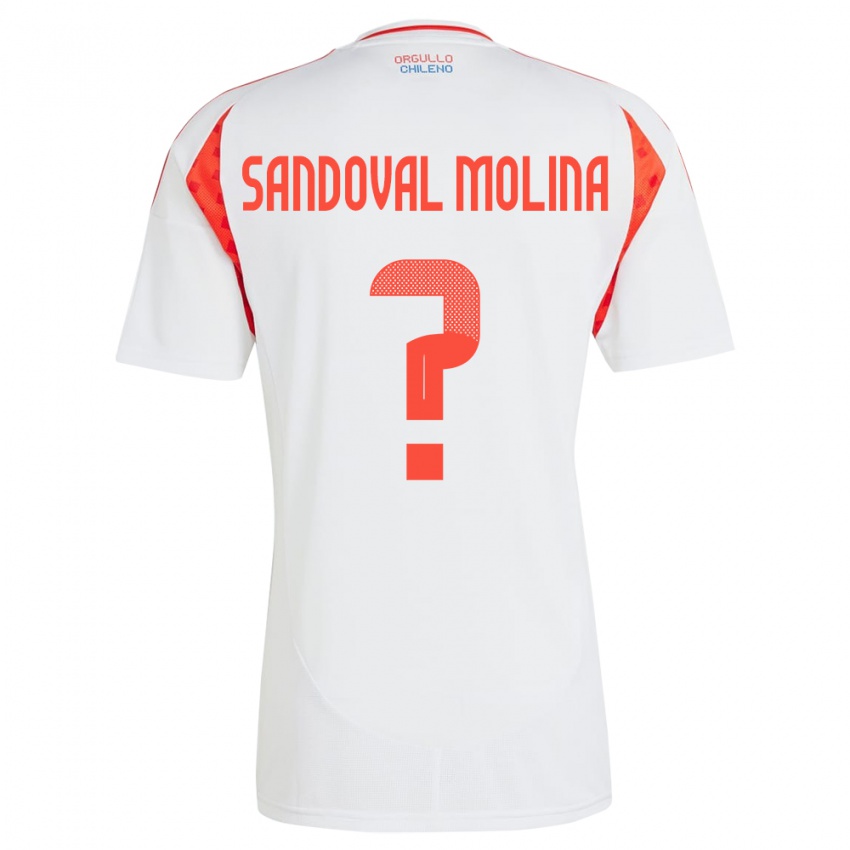 Niño Camiseta Chile Mario Sandoval Molina #0 Blanco 2ª Equipación 24-26 La Camisa