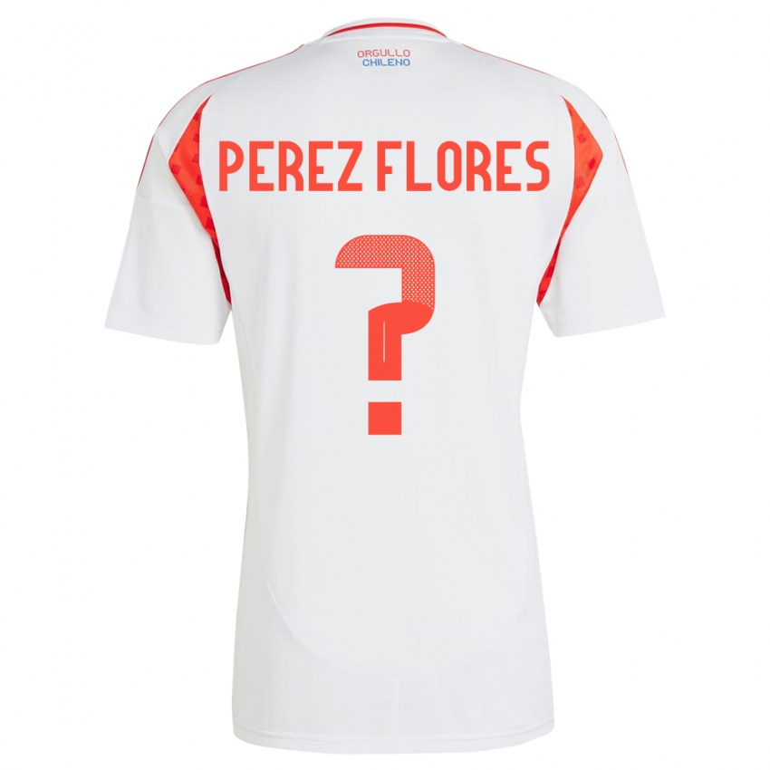 Niño Camiseta Chile Benjamín Pérez Flores #0 Blanco 2ª Equipación 24-26 La Camisa