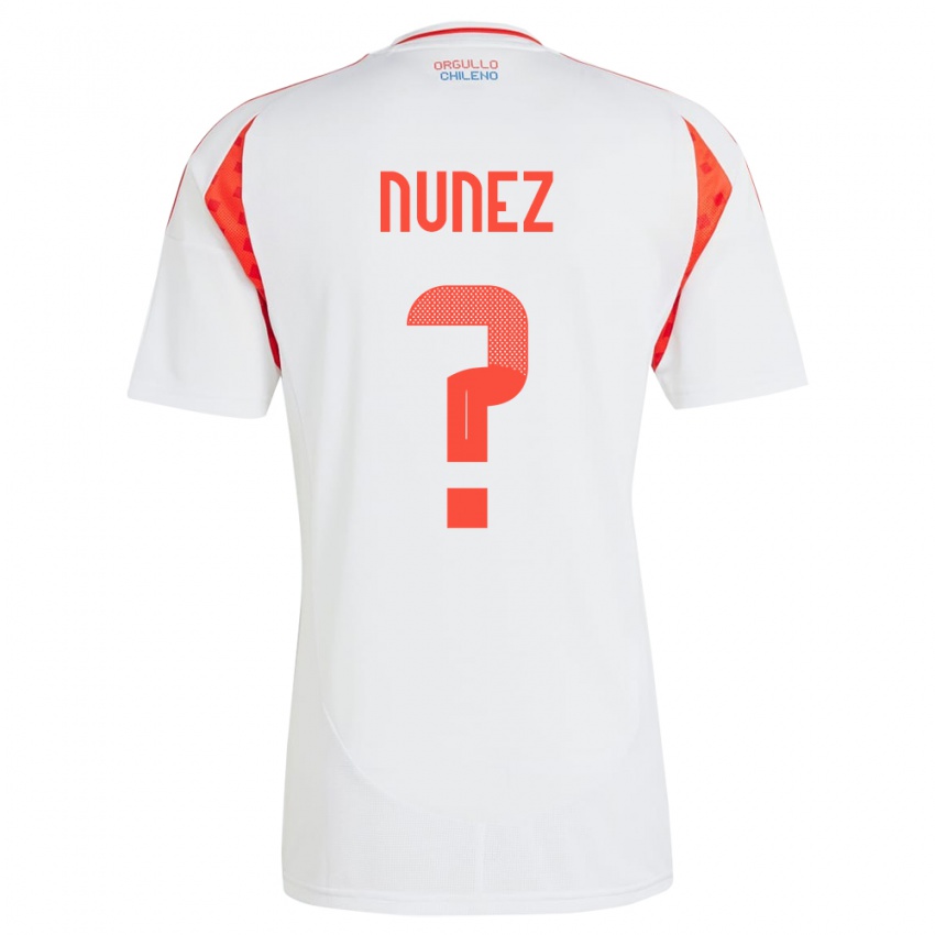 Niño Camiseta Chile Renato Nuñez #0 Blanco 2ª Equipación 24-26 La Camisa