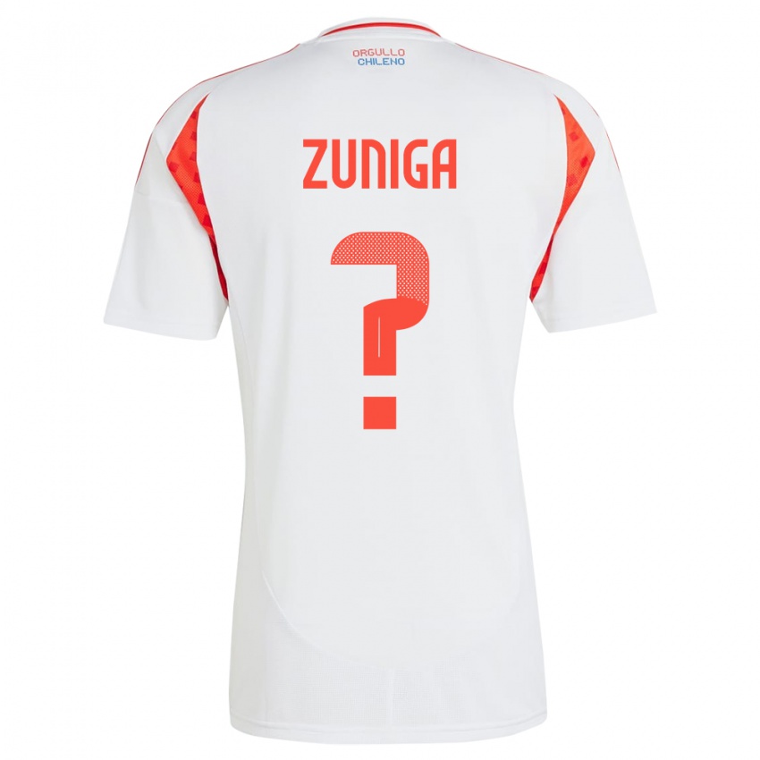 Niño Camiseta Chile Máximo Zúñiga #0 Blanco 2ª Equipación 24-26 La Camisa