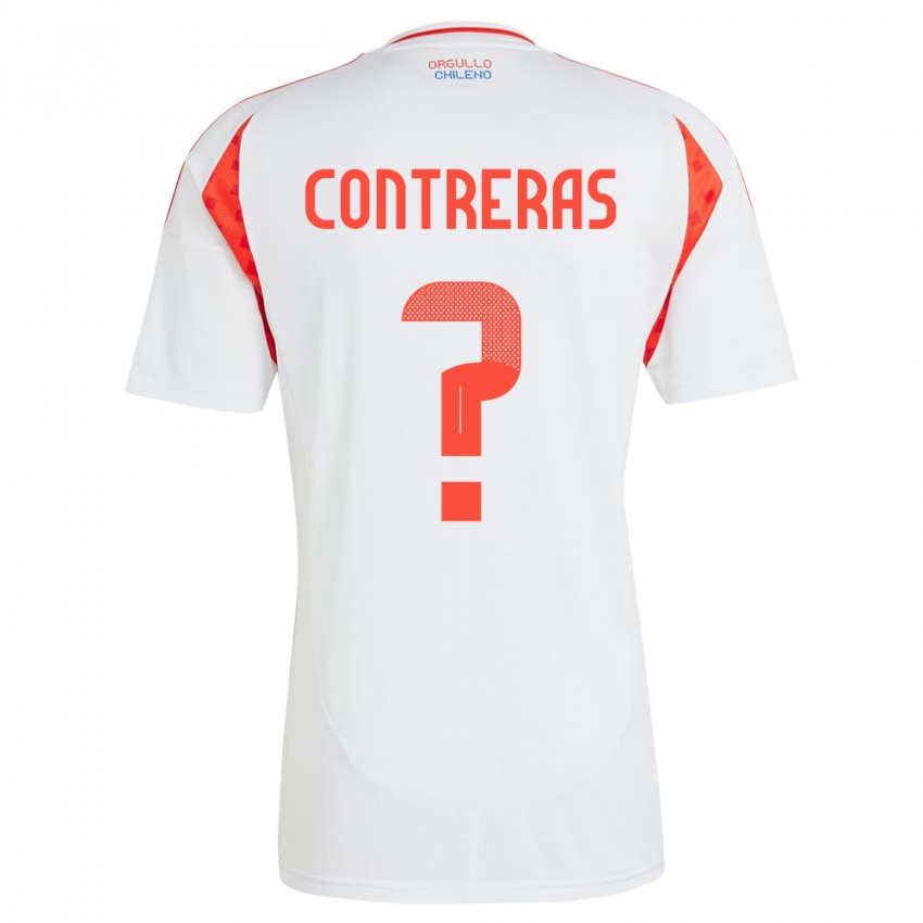 Niño Camiseta Chile Mathías Contreras #0 Blanco 2ª Equipación 24-26 La Camisa