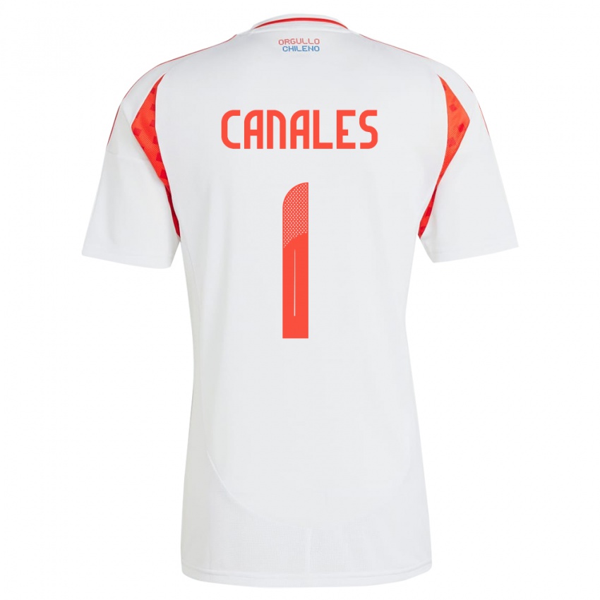 Niño Camiseta Chile Antonia Canales #1 Blanco 2ª Equipación 24-26 La Camisa