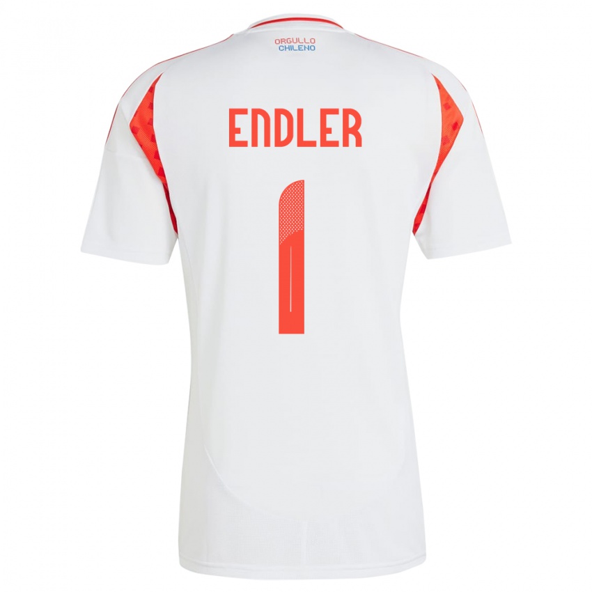 Niño Camiseta Chile Christiane Endler #1 Blanco 2ª Equipación 24-26 La Camisa