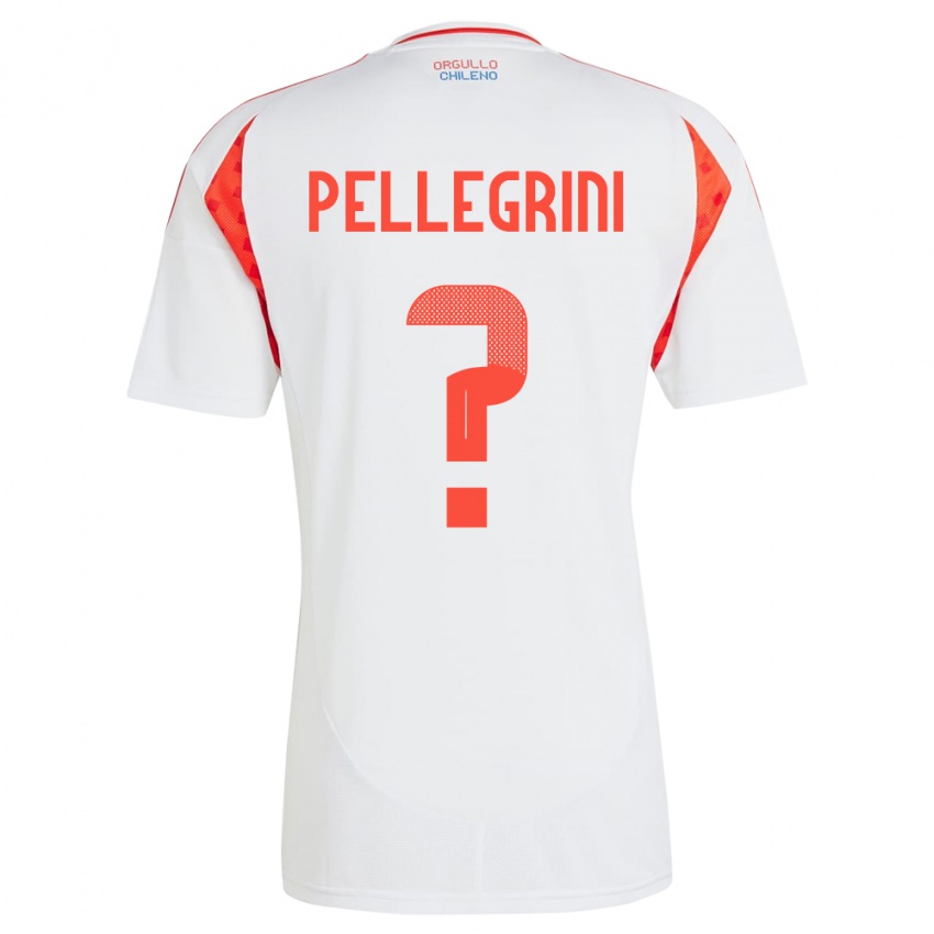 Niño Camiseta Chile Maya Pellegrini #0 Blanco 2ª Equipación 24-26 La Camisa