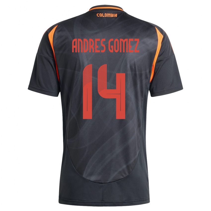 Niño Camiseta Colombia Carlos Andrés Gómez #14 Negro 2ª Equipación 24-26 La Camisa