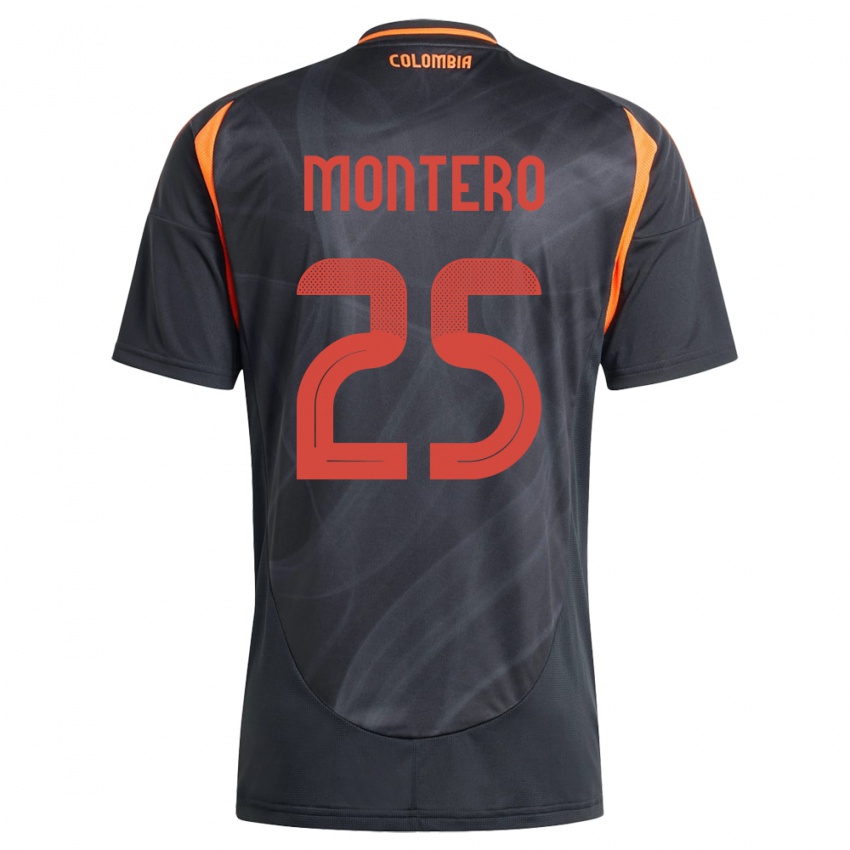 Niño Camiseta Colombia Álvaro Montero #25 Negro 2ª Equipación 24-26 La Camisa