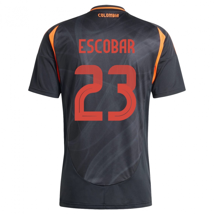 Niño Camiseta Colombia Josen Escobar #23 Negro 2ª Equipación 24-26 La Camisa