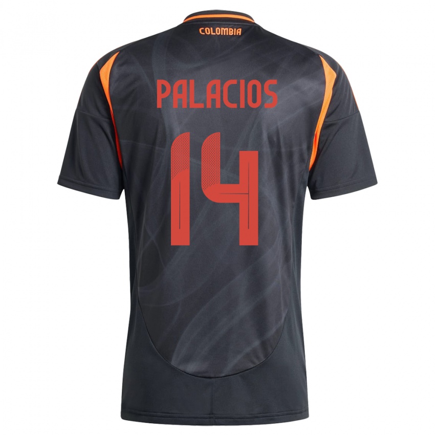 Niño Camiseta Colombia Julián Palacios #14 Negro 2ª Equipación 24-26 La Camisa