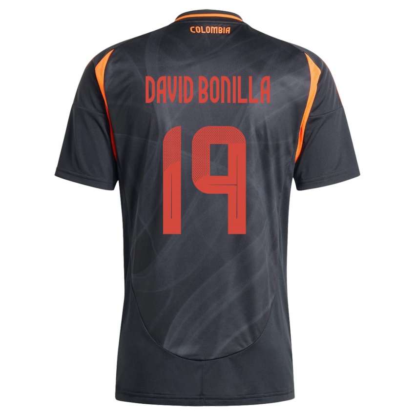 Niño Camiseta Colombia Juan David Bonilla #19 Negro 2ª Equipación 24-26 La Camisa