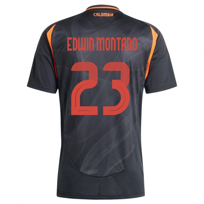 Niño Camiseta Colombia John Edwin Montaño #23 Negro 2ª Equipación 24-26 La Camisa