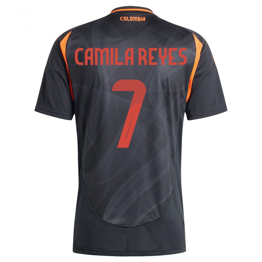 Niño Camiseta Colombia María Camila Reyes #7 Negro 2ª Equipación 24-26 La Camisa