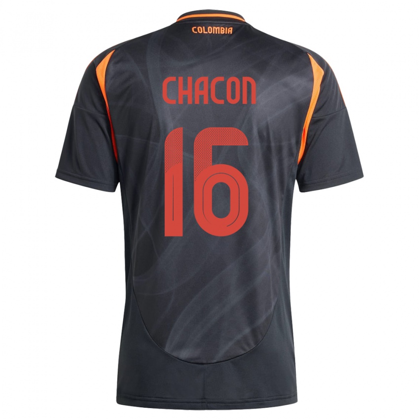 Niño Camiseta Colombia Ivonne Chacón #16 Negro 2ª Equipación 24-26 La Camisa