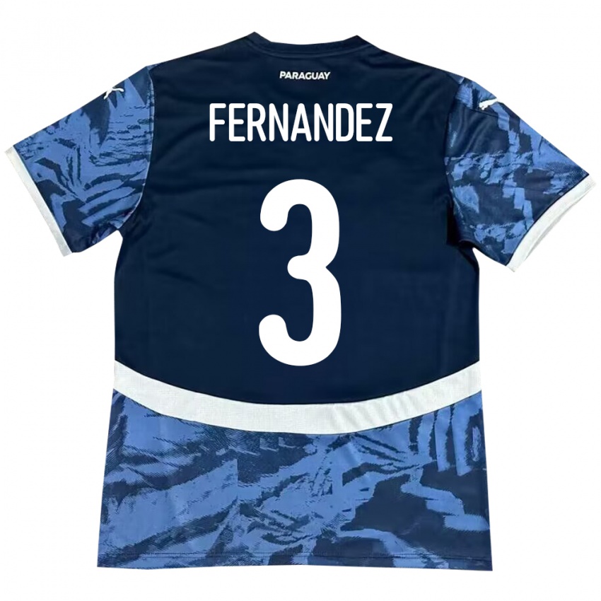 Niño Camiseta Paraguay Roberto Fernández #3 Azul 2ª Equipación 24-26 La Camisa