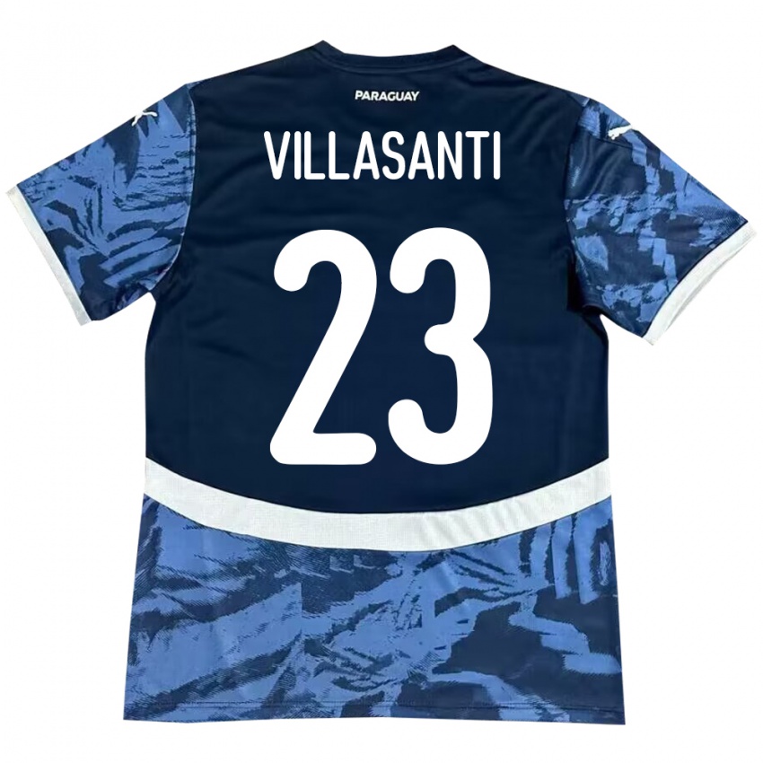 Niño Camiseta Paraguay Mathías Villasanti #23 Azul 2ª Equipación 24-26 La Camisa