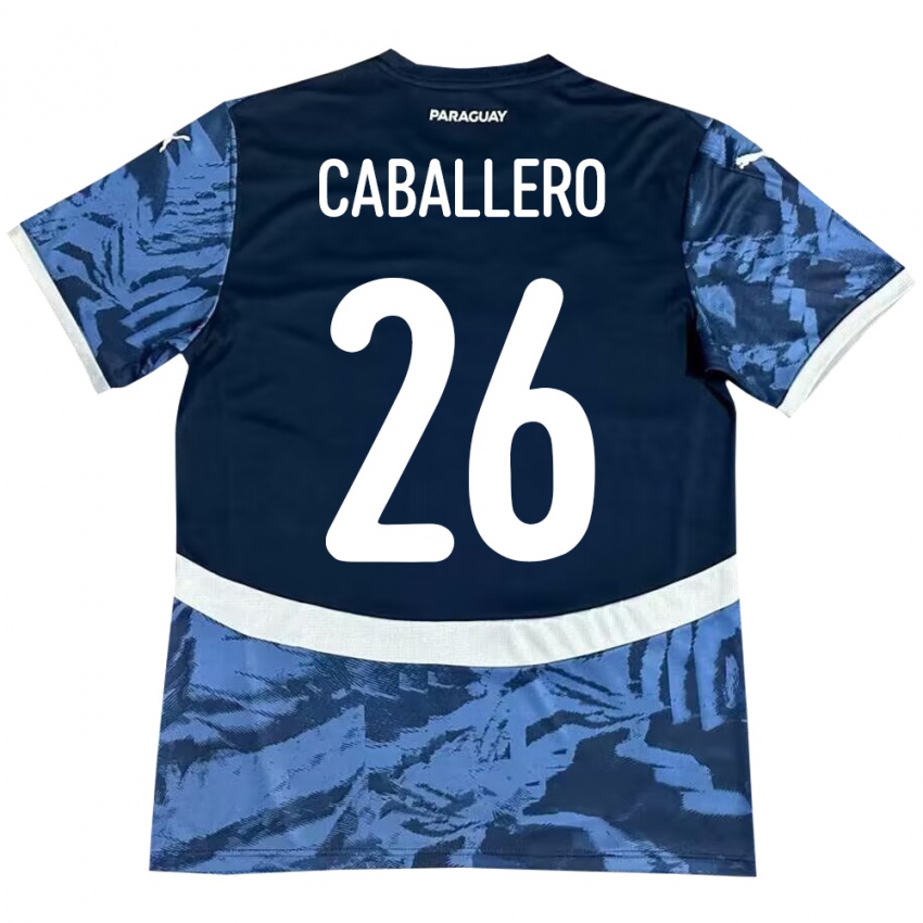 Niño Camiseta Paraguay Hernesto Caballero #26 Azul 2ª Equipación 24-26 La Camisa