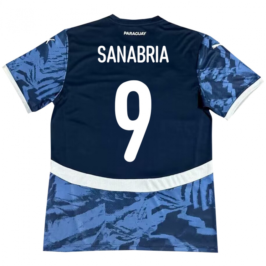 Niño Camiseta Paraguay Antonio Sanabria #9 Azul 2ª Equipación 24-26 La Camisa