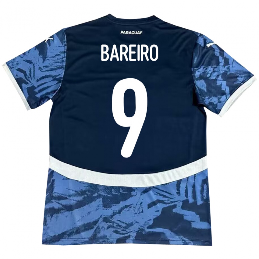 Niño Camiseta Paraguay Adam Bareiro #9 Azul 2ª Equipación 24-26 La Camisa