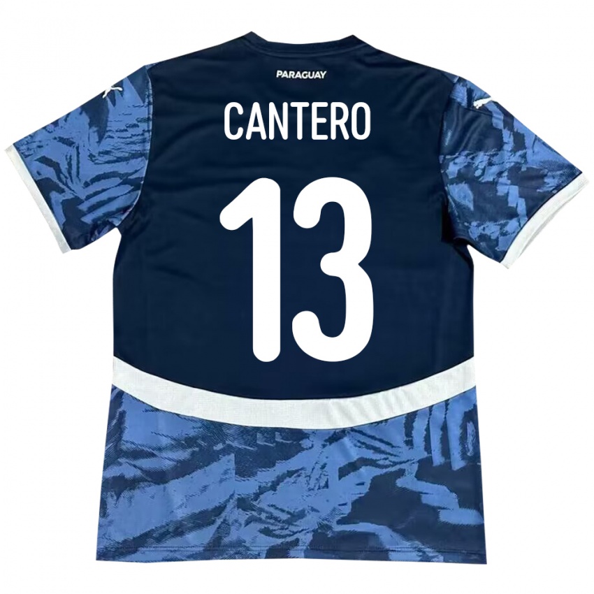 Niño Camiseta Paraguay Alexis Cantero #13 Azul 2ª Equipación 24-26 La Camisa