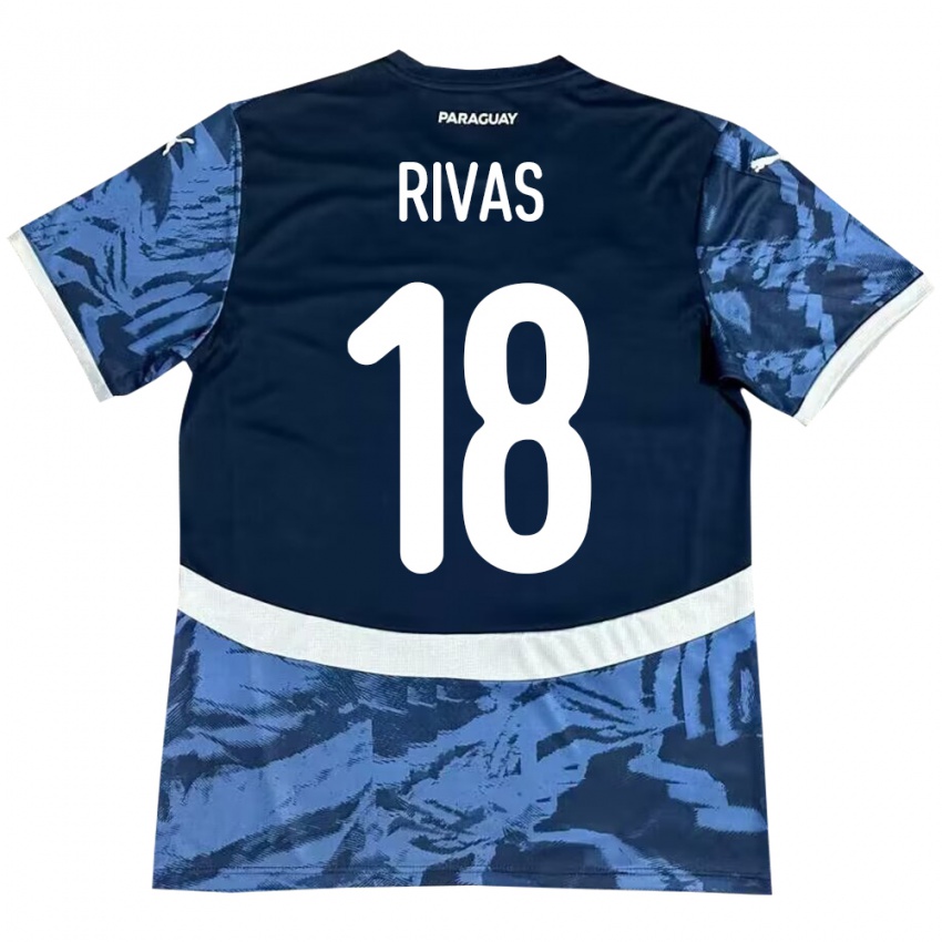 Niño Camiseta Paraguay Daniel Rivas #18 Azul 2ª Equipación 24-26 La Camisa