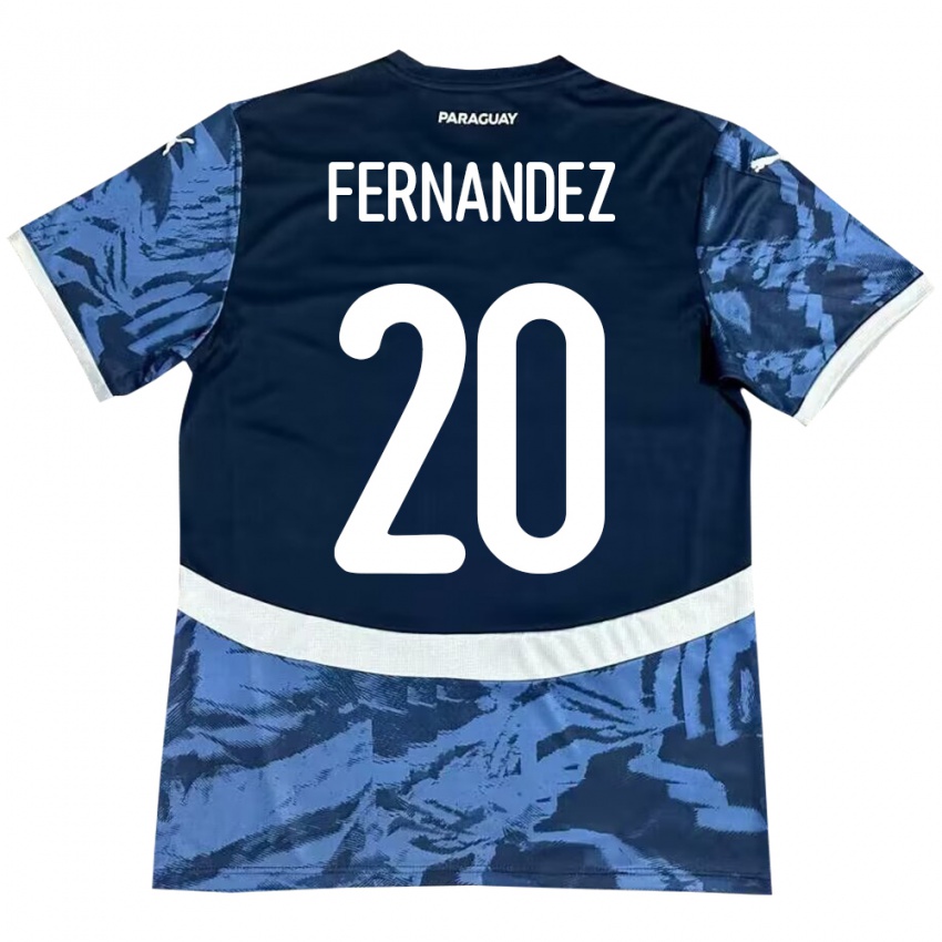 Niño Camiseta Paraguay Marcelo Fernández #20 Azul 2ª Equipación 24-26 La Camisa