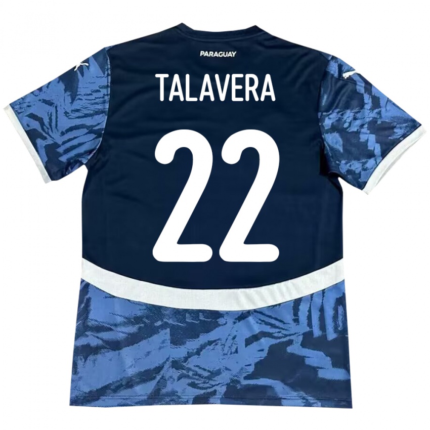 Niño Camiseta Paraguay Javier Talavera #22 Azul 2ª Equipación 24-26 La Camisa