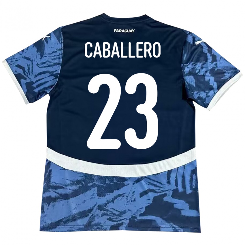 Niño Camiseta Paraguay Tiago Caballero #23 Azul 2ª Equipación 24-26 La Camisa