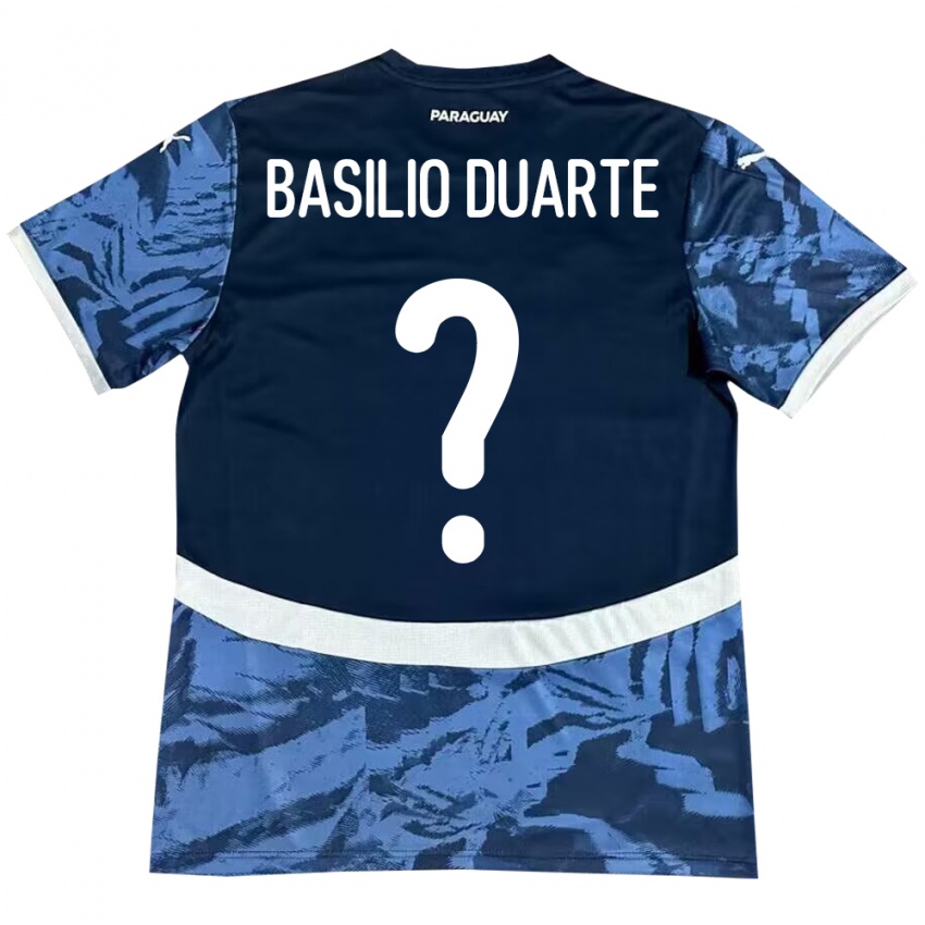 Niño Camiseta Paraguay Basilio Duarte #0 Azul 2ª Equipación 24-26 La Camisa