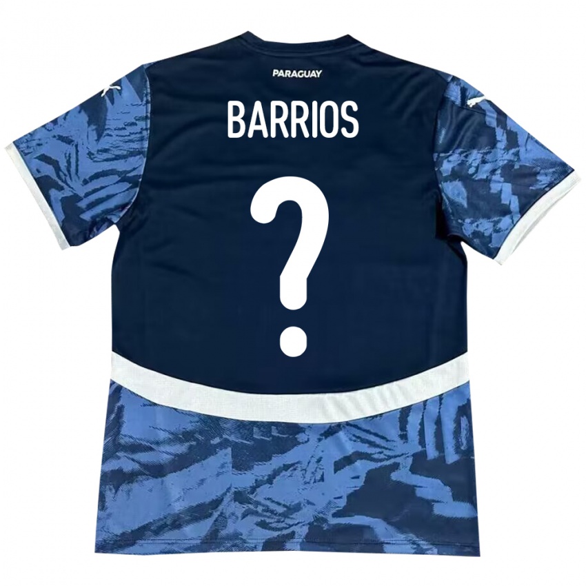 Niño Camiseta Paraguay Fabio Barrios #0 Azul 2ª Equipación 24-26 La Camisa