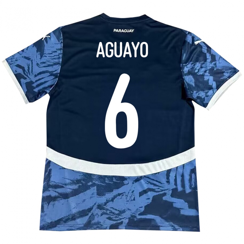 Niño Camiseta Paraguay Ángel Aguayo #6 Azul 2ª Equipación 24-26 La Camisa