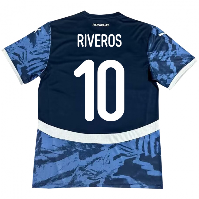 Niño Camiseta Paraguay Paulo Riveros #10 Azul 2ª Equipación 24-26 La Camisa