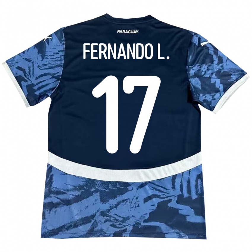 Niño Camiseta Paraguay Fernando Leguizamón #17 Azul 2ª Equipación 24-26 La Camisa