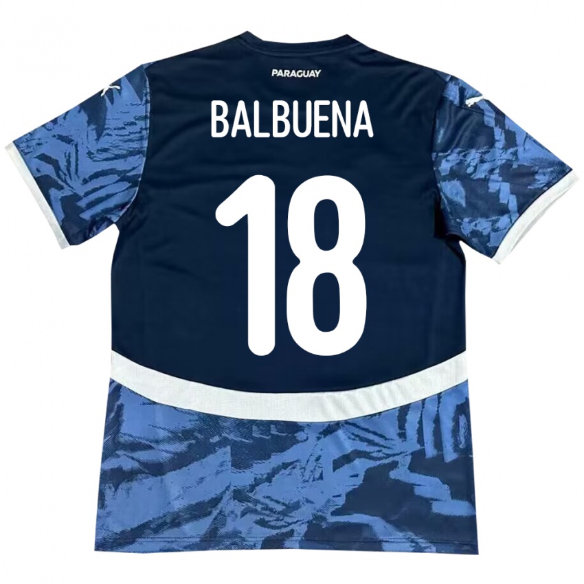 Niño Camiseta Paraguay Axel Balbuena #18 Azul 2ª Equipación 24-26 La Camisa