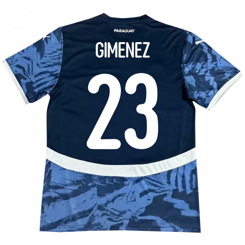 Niño Camiseta Paraguay Miguel Giménez #23 Azul 2ª Equipación 24-26 La Camisa