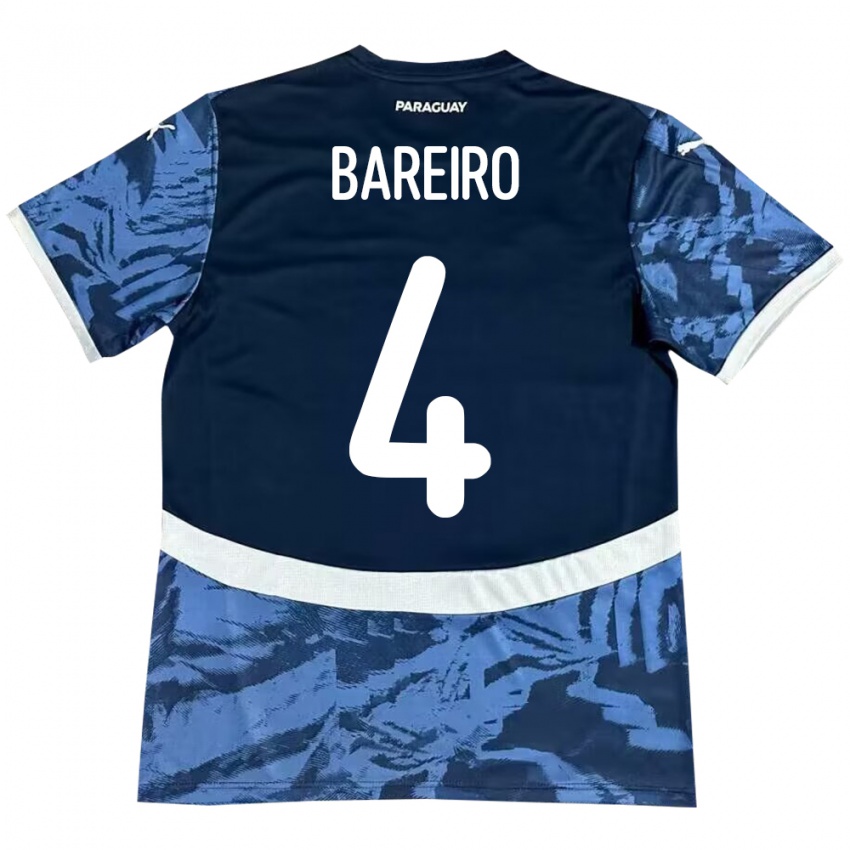 Niño Camiseta Paraguay Daysy Bareiro #4 Azul 2ª Equipación 24-26 La Camisa