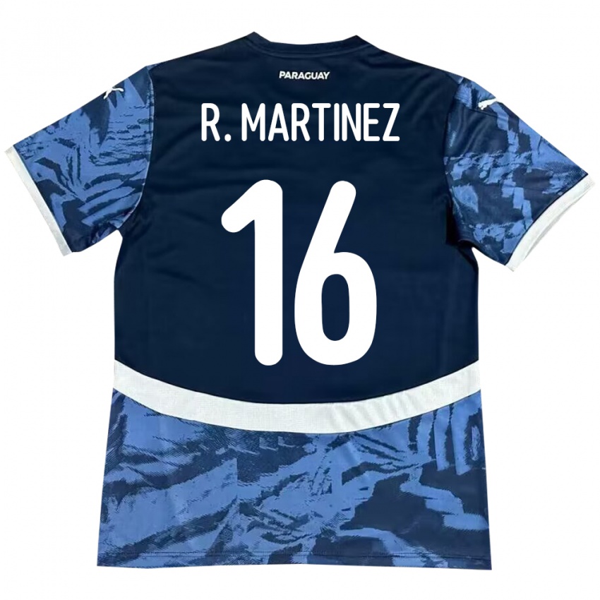 Niño Camiseta Paraguay Ramona Martínez #16 Azul 2ª Equipación 24-26 La Camisa