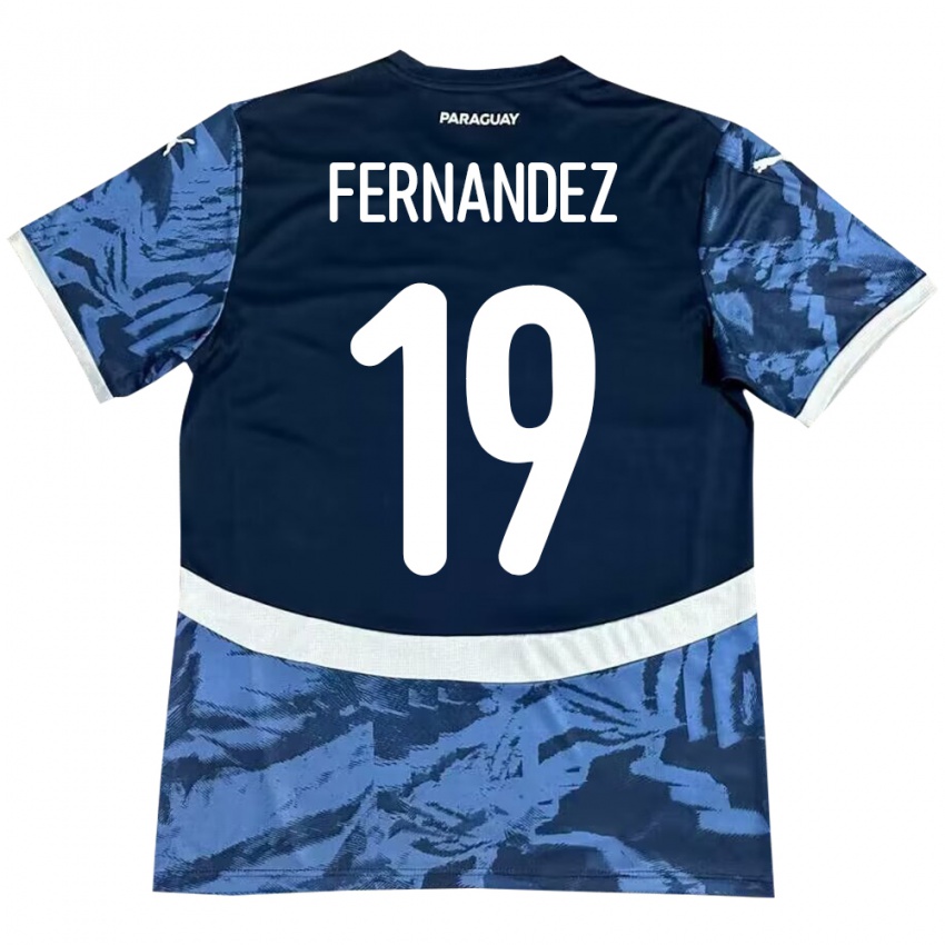 Niño Camiseta Paraguay Rebeca Fernández #19 Azul 2ª Equipación 24-26 La Camisa