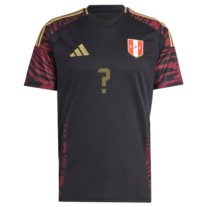 Niño Camiseta Perú Su Nombre #0 Negro 2ª Equipación 24-26 La Camisa