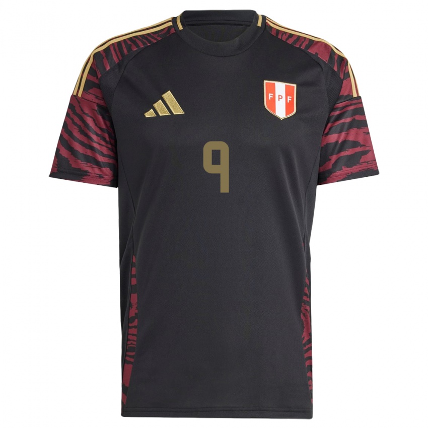 Niño Camiseta Perú Víctor Guzmán #9 Negro 2ª Equipación 24-26 La Camisa