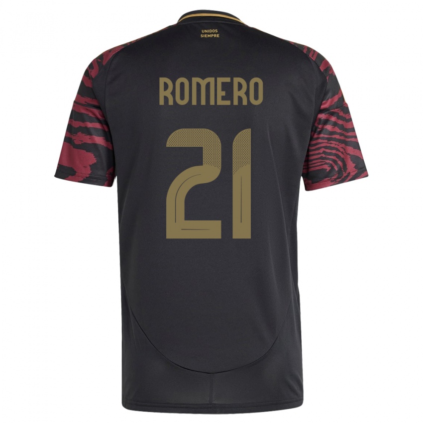 Niño Camiseta Perú Diego Romero #21 Negro 2ª Equipación 24-26 La Camisa