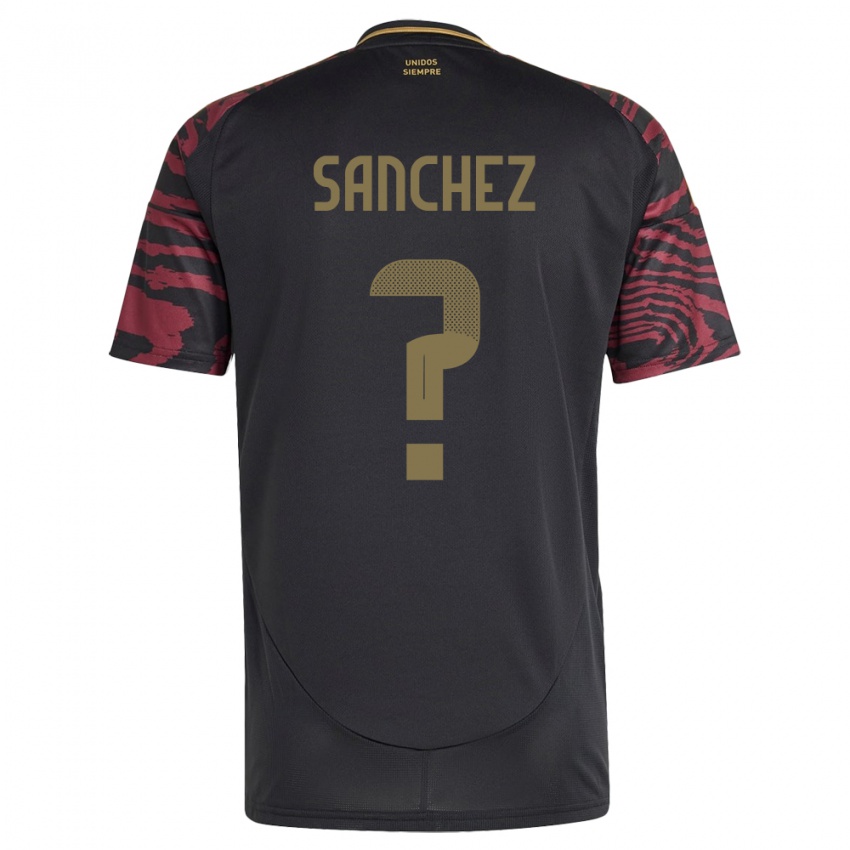 Niño Camiseta Perú Sebastián Sánchez #0 Negro 2ª Equipación 24-26 La Camisa