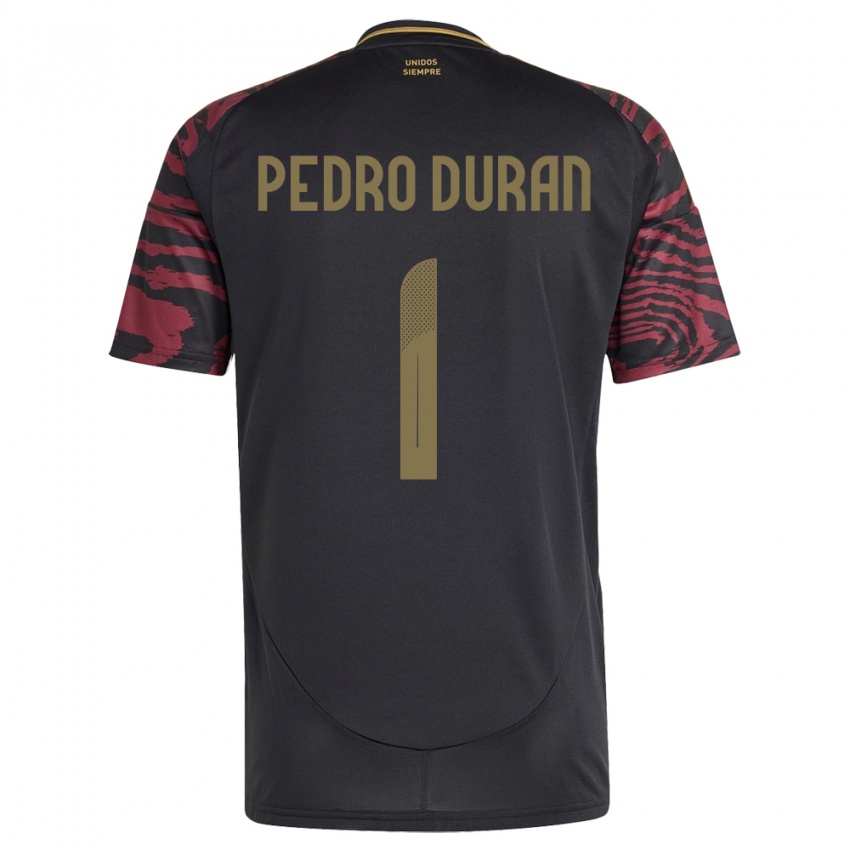 Niño Camiseta Perú Juan Pedro Durán #1 Negro 2ª Equipación 24-26 La Camisa