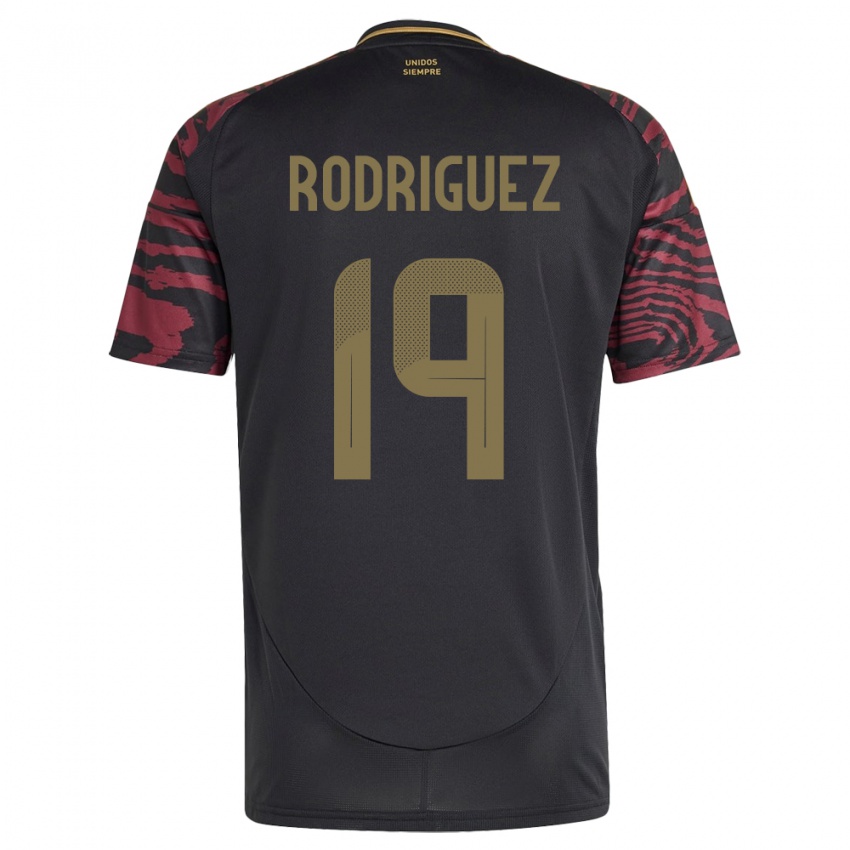 Niño Camiseta Perú Mateo Rodríguez #19 Negro 2ª Equipación 24-26 La Camisa