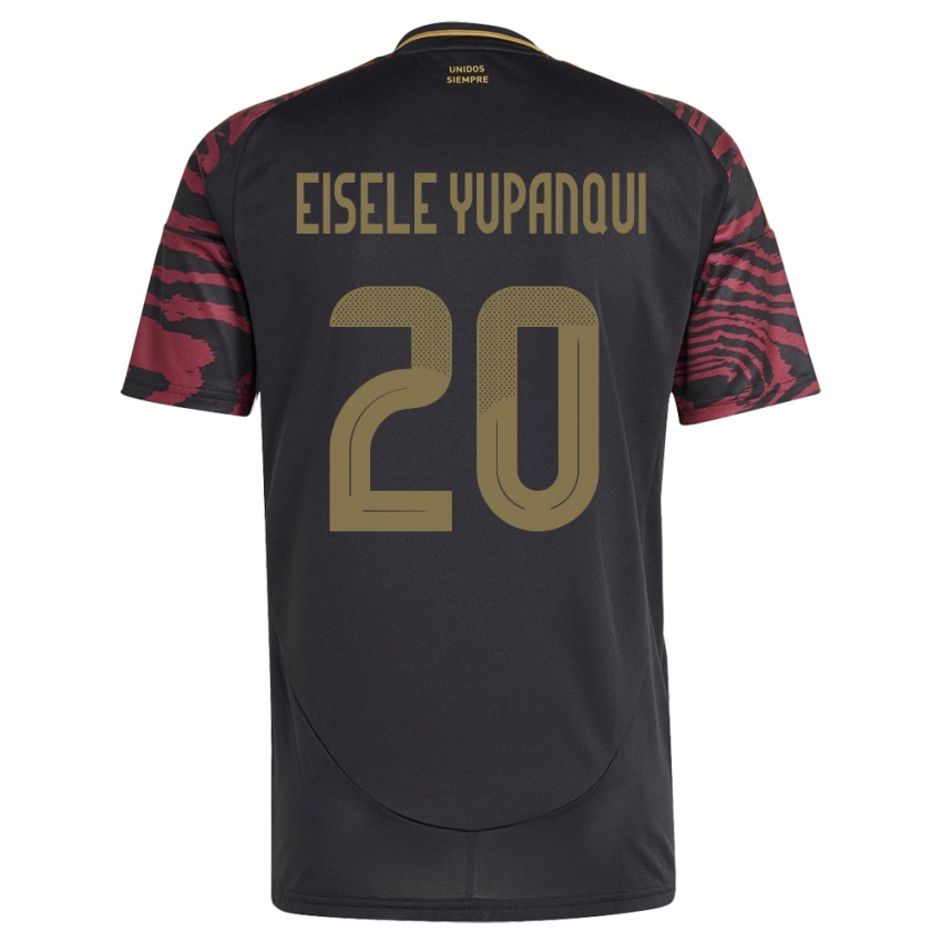 Niño Camiseta Perú Philipp Eisele Yupanqui #20 Negro 2ª Equipación 24-26 La Camisa