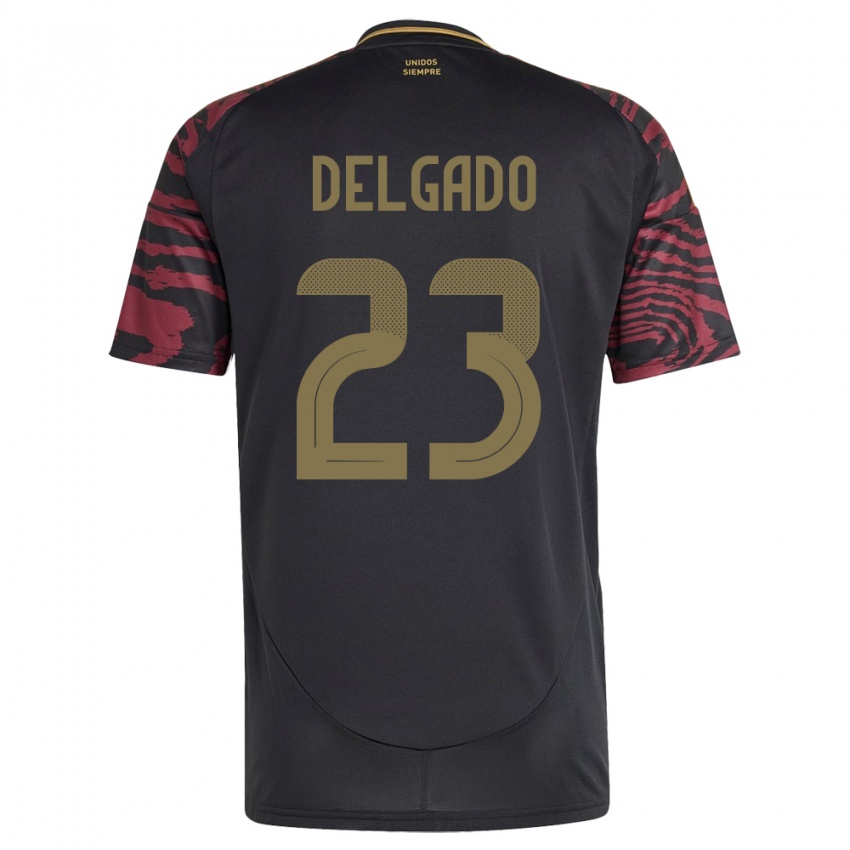 Niño Camiseta Perú Valentino Delgado #23 Negro 2ª Equipación 24-26 La Camisa