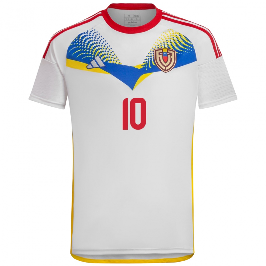 Niño Camiseta Venezuela Yerliane Moreno #10 Blanco 2ª Equipación 24-26 La Camisa