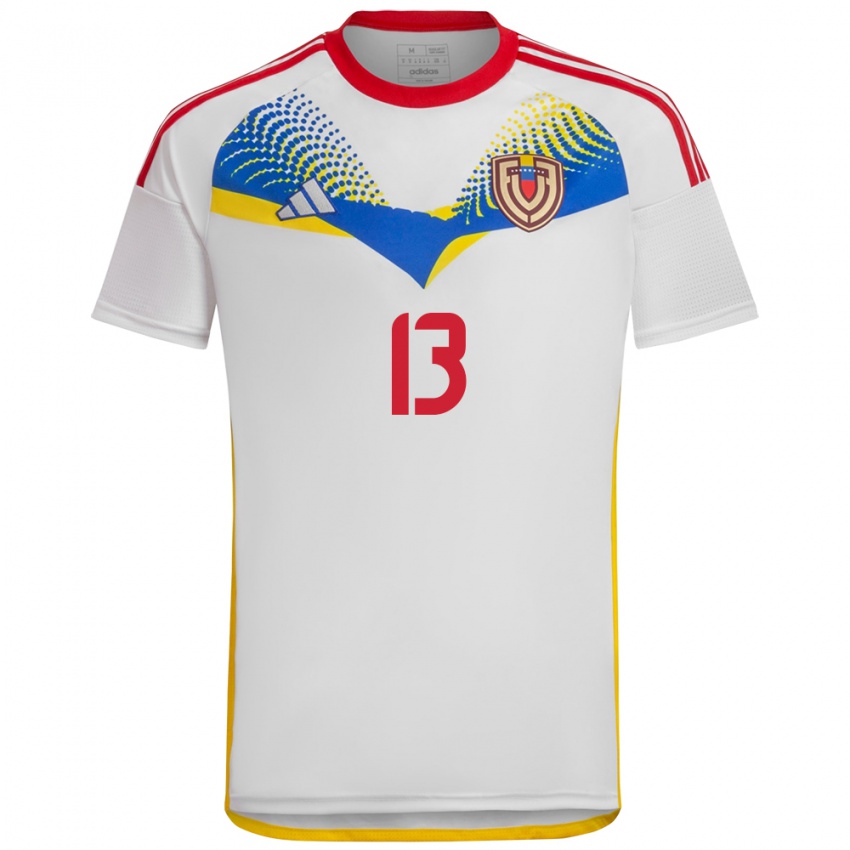 Niño Camiseta Venezuela José Martínez #13 Blanco 2ª Equipación 24-26 La Camisa